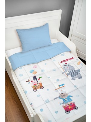 Tuğba Kuğu Montessori Yorgan Seti (95X195 Cm) - Iconic Serisi - Sirk Hayvanları