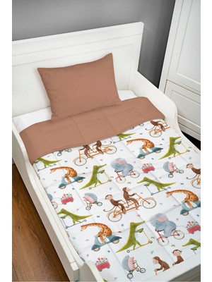 Tuğba Kuğu Bebek Yorgan Seti (95X145 Cm) - Iconic Serisi - Sevimli Hayvanlar