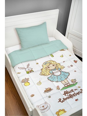 Montessori Yorgan Seti (95X195 Cm) - Iconic Serisi - Alice's Party