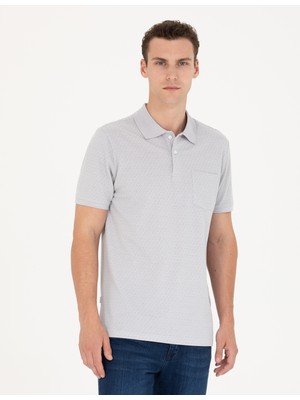 Pierre Cardin Erkek Gri Regular Fit Polo Yaka Tişört 50273568-VR024