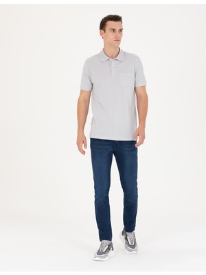 Pierre Cardin Erkek Gri Regular Fit Polo Yaka Tişört 50273568-VR024