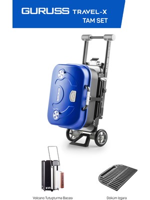 Guruss Travel-X Taşınabilir Mangal Tam Set Gece Mavisi