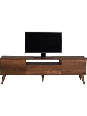 adore mobilya Parma Tv Ünitesi - Koyu Ceviz (Oslo Ceviz) 180X55X40 cm (Gxyxd)