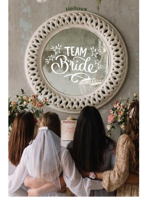 Hellove Bride To Be Yazısı Ayna Cam Sticker Team Bride Sticker  Aksesuar Iz Bırakmaz Kolay Yapışır