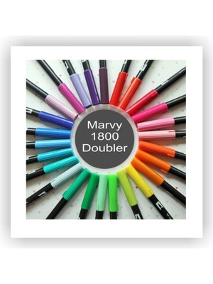 Marvy 1800 Doubler Çift Uçlu Brush Pen 57 Rose Pınk