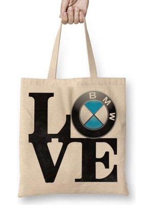Humuts Love Bmw Aşk Bmw Bez Çanta Uzun Saplı
