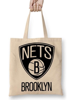 Humuts Basketbol Takımı Brooklyn Nets Bez Çanta Uzun Saplı