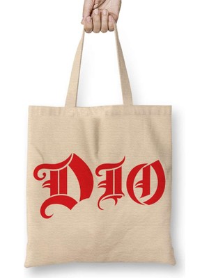 Dio Logo Rainbow Black Sabbath Iron Maiden Saxon Wasp Scorpions Accept Bez Çanta Uzun Saplı