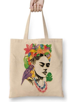 Frida Kahlo Bez Çanta Uzun Saplı