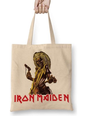 Humuts Iron Maiden Bez Çanta Uzun Saplı