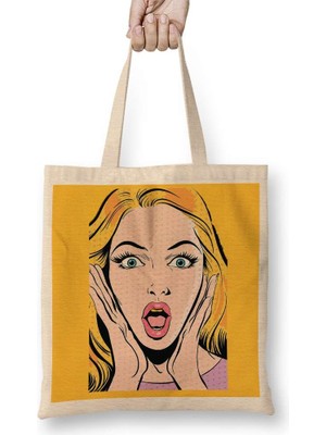 Humuts Vintage Girl Bez Çanta Uzun Saplı