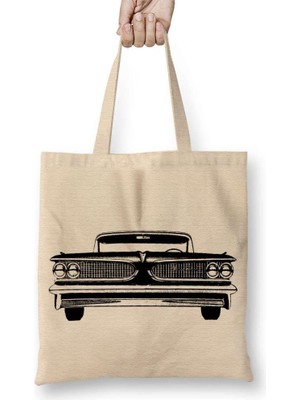 Carro Vintage Araba Bez Çanta Uzun Saplı