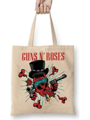 Guns N Roses Bez Çanta Uzun Saplı