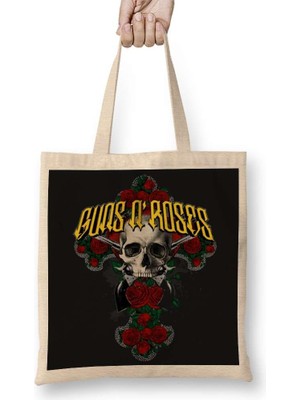 Humuts Guns N Roses Bez Çanta Uzun Saplı