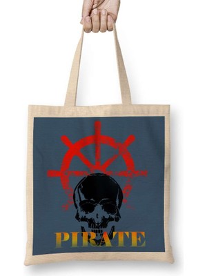 Piratas Korsanlar Bez Çanta Uzun Saplı