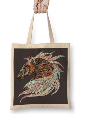 Color Horse 2 Bez Çanta Uzun Saplı