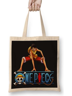 Humuts Luffy One Piece Bez Çanta Uzun Saplı