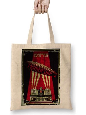 Humuts LED Zeppelin Bez Çanta Uzun Saplı