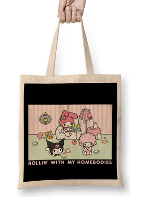 My Melody And Kuromi Rollin With My Homebodies Bez Çanta Uzun Saplı