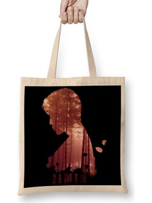 Humuts Bts Jimin 01 Bez Çanta Uzun Saplı