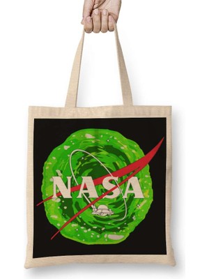 Nasa Ufo Rick And Morty Bez Çanta Uzun Saplı