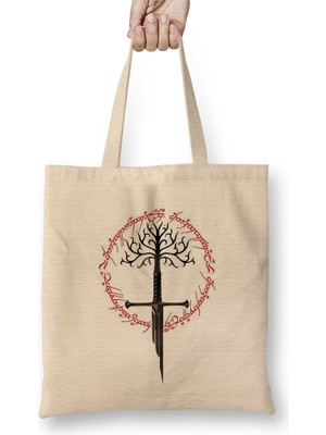 Humuts Yüzüklerin Efendisi 06 Bez Çanta Uzun Saplı