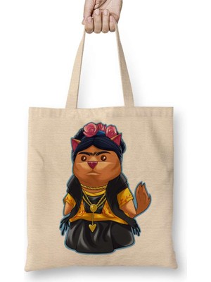 Frida Kahlo Frida Catlo Bez Çanta Uzun Saplı