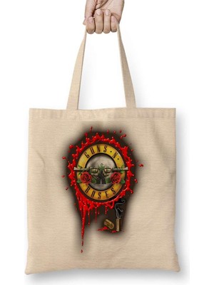 Guns N Roses Bez Çanta Uzun Saplı