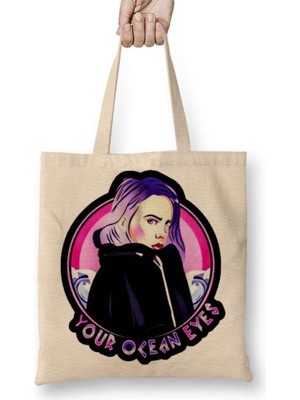 Humuts Billie Eilish Ocean Eyes Bez Çanta Uzun Saplı