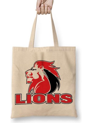 Humuts Lions Primary Logo Bez Çanta Uzun Saplı