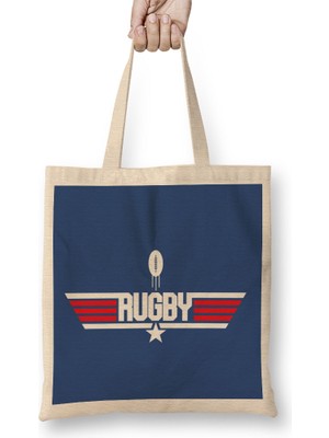 Humuts Top Gun Rugby Rugby Ball Logo Bez Çanta Uzun Saplı