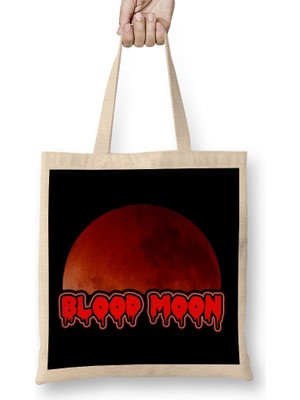 Humuts Blood Moon Eclipse Lunar Bez Çanta Uzun Saplı