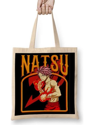 Fairy Tail Natsu Dragneel Fighting Stance Bez Çanta Uzun Saplı