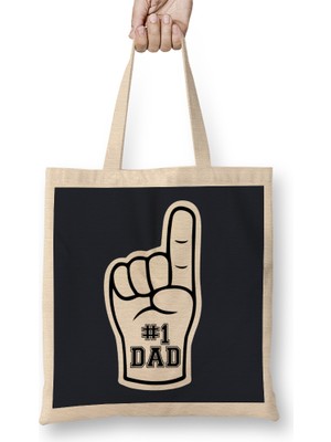 Foam Finger Number 1 Dad Bez Çanta Uzun Saplı