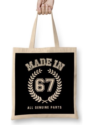 Humuts 1967 Made In 67 All Genuine Parts Bez Çanta Uzun Saplı