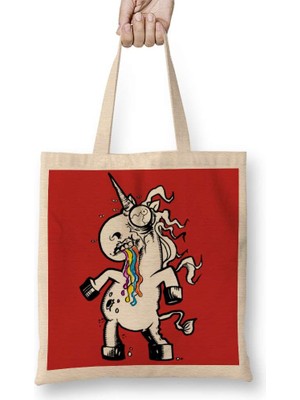Humuts Zombies Vs Unicorns Zombie Unicorn Bez Çanta Uzun Saplı
