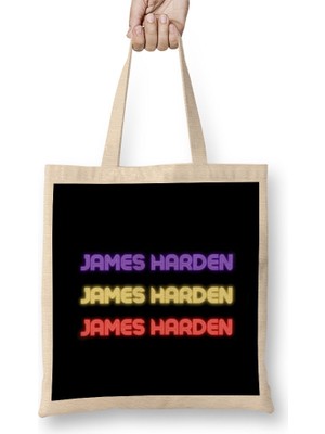 Humuts James Harden - Basketball Gifts Vintage Retro Rainbow Quotes For Boys And Dad Bez Çanta Uzun Saplı