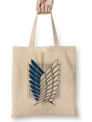 Humuts Attack On Titan Logo Bez Çanta Uzun Saplı