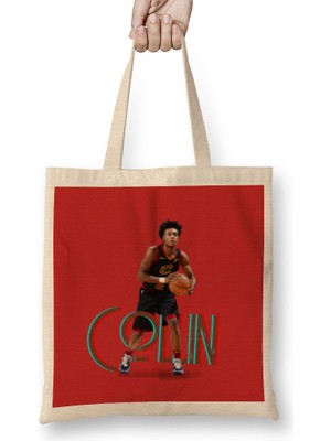 Humuts Collin Sexton Vintage Art - Legend Basketball Gift Bez Çanta Uzun Saplı