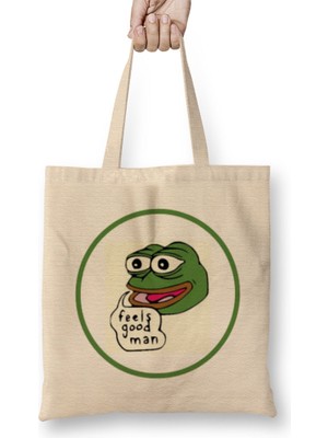 Conservative Frog Feels Good Man Bez Çanta Uzun Saplı