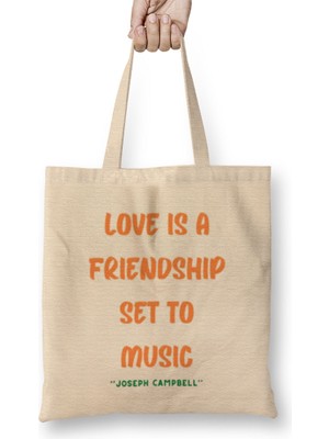 Friendship Quotes Day Ideas Love Gift Joseph Campbell Bez Çanta Uzun Saplı