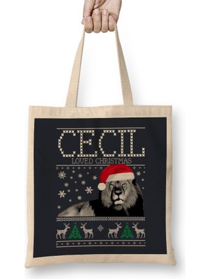 Cecil The Lion Cecil Loved Christmas Knit Bez Çanta Uzun Saplı