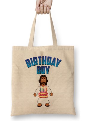 Jesus Birthday Boy Christmas Bez Çanta Uzun Saplı