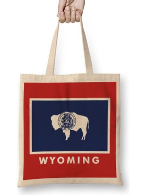Humuts Wyoming State Flag Bez Çanta Uzun Saplı