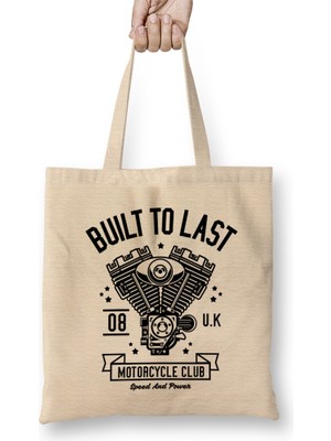Built To Last Motorcycle Club Bez Çanta Uzun Saplı