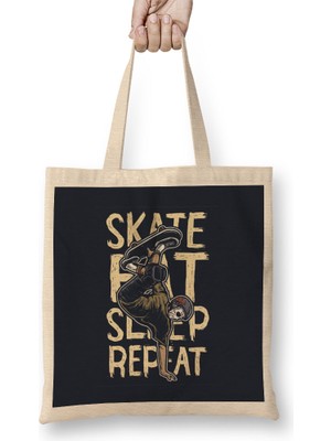 Skate Eat Sleep Repeat Bez Çanta Uzun Saplı