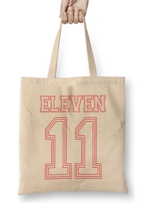 Humuts Stranger Things Eleven Team Number Bez Çanta Uzun Saplı