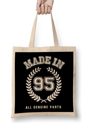 Humuts 1995 Made In 95 All Genuine Parts Bez Çanta Uzun Saplı