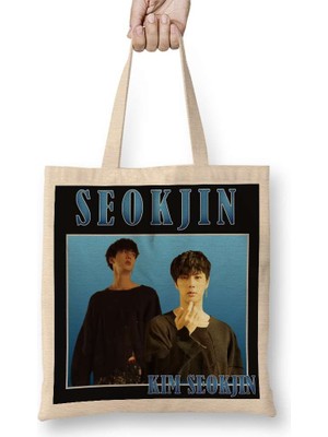 Kim Seokjin Vintage Bts Bez Çanta Uzun Saplı