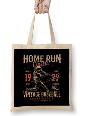Humuts Home Run Vintage Baseball Championship Bez Çanta Uzun Saplı